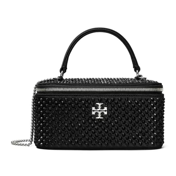 NEW Tory Burch Kira Embellished Satin Vanity Case - Picture 5 of 9